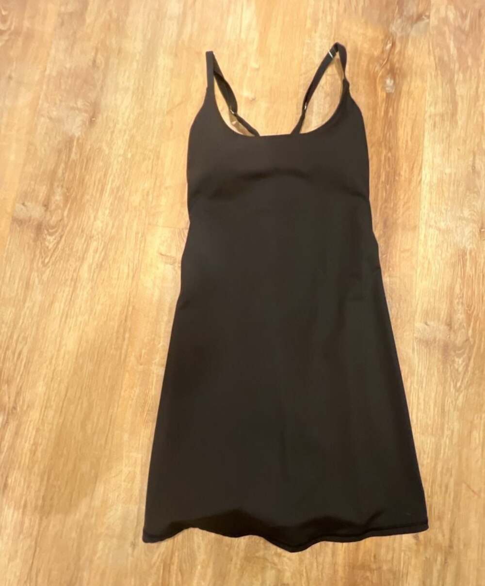 Ewedoos Women's Athletic Tennis Workout Dress with Built-in Shorts and Bra, Blac